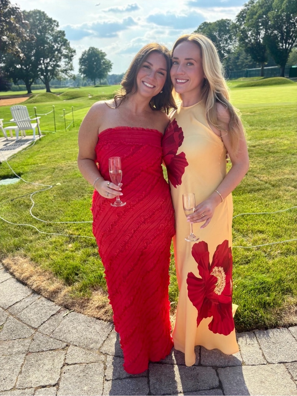 Endless Rose Strapless Red Textured Maxi Dress